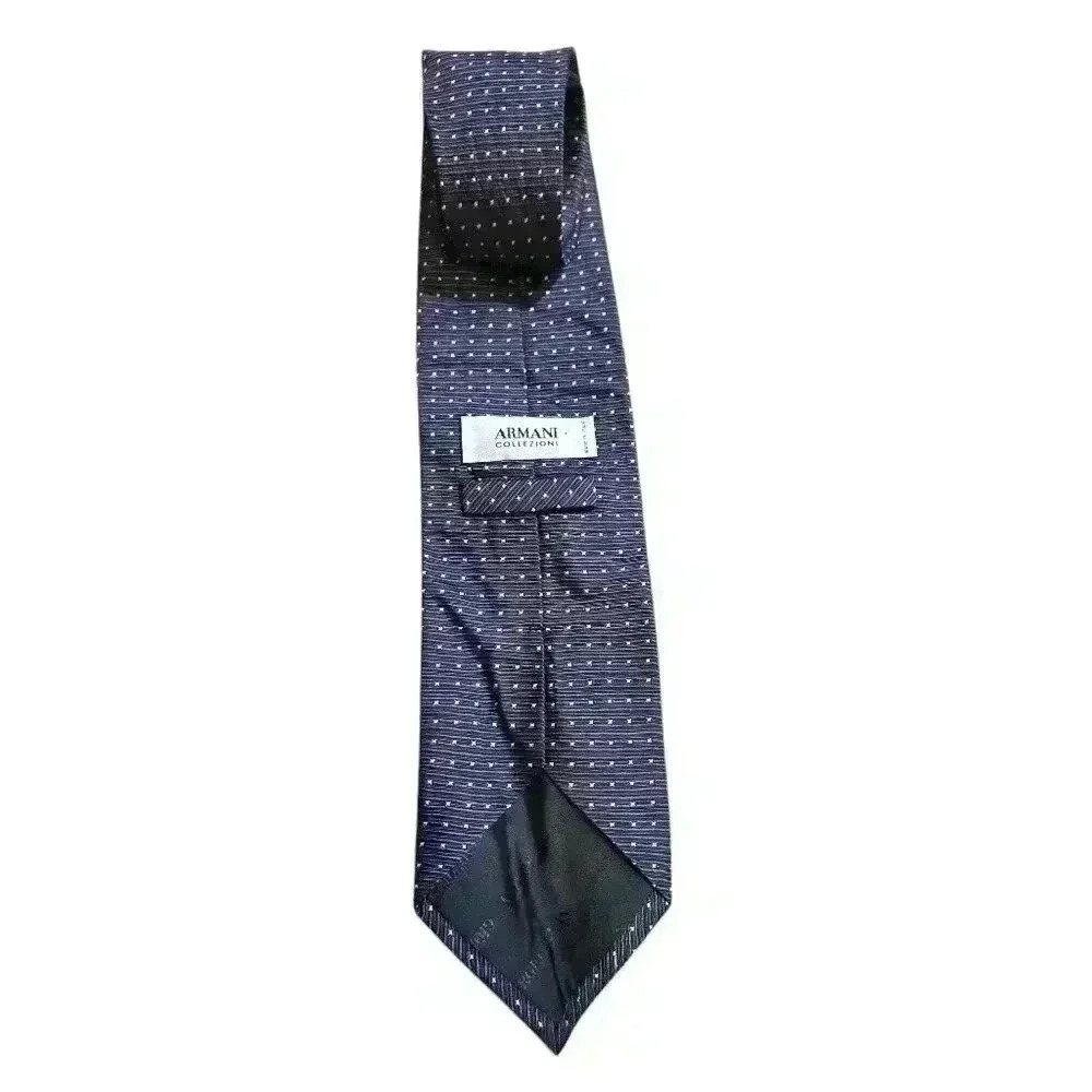 Armani Collezioni Men's Tie Gray Made in Italy 100% Silk #013 - Picture 3 of 7